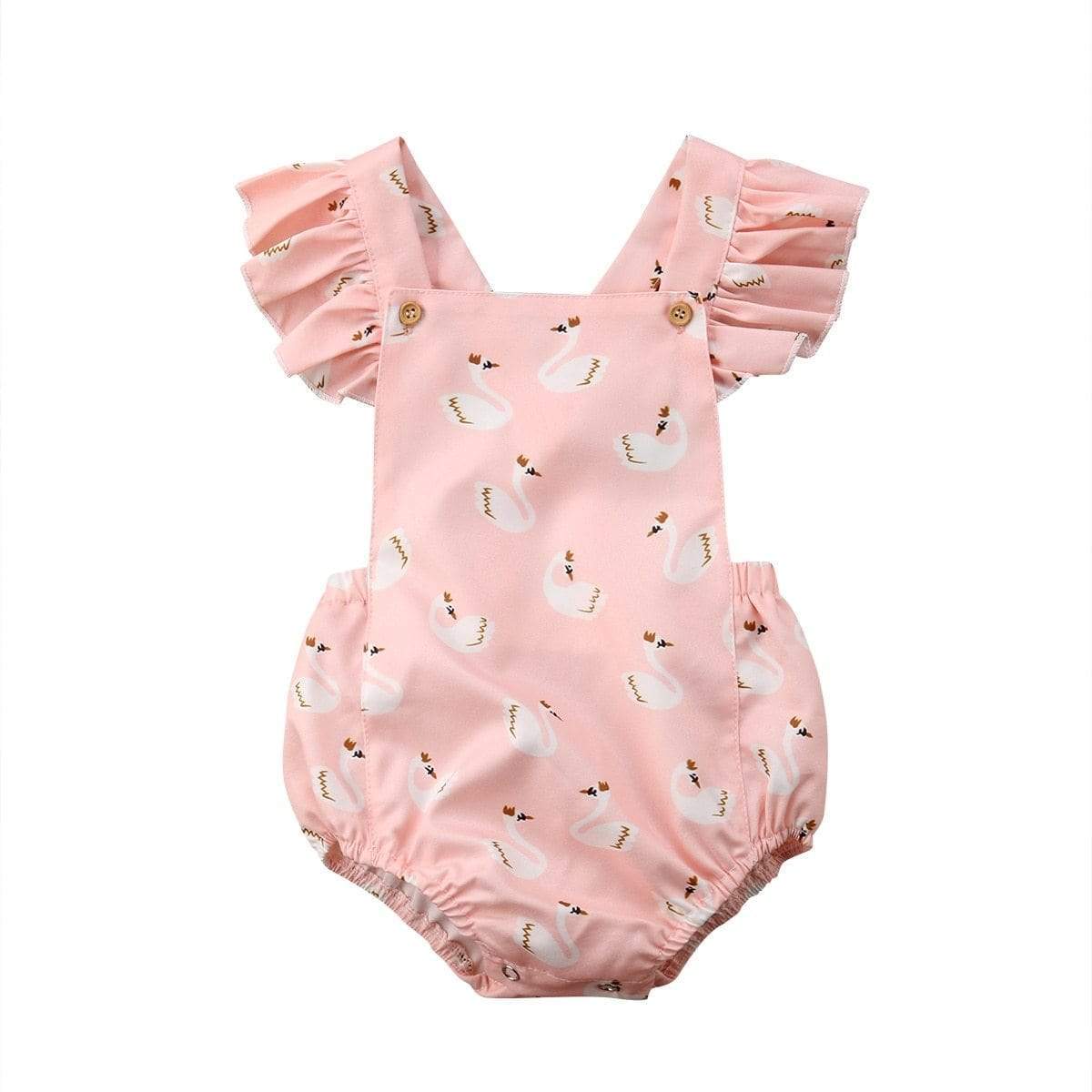 Girl's Clothing Swan Romper