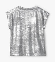 Hatley Girls Silver Shimmer Relaxed T-Shirt
