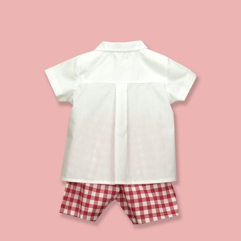 Rea Boys Short & Polo Set Red