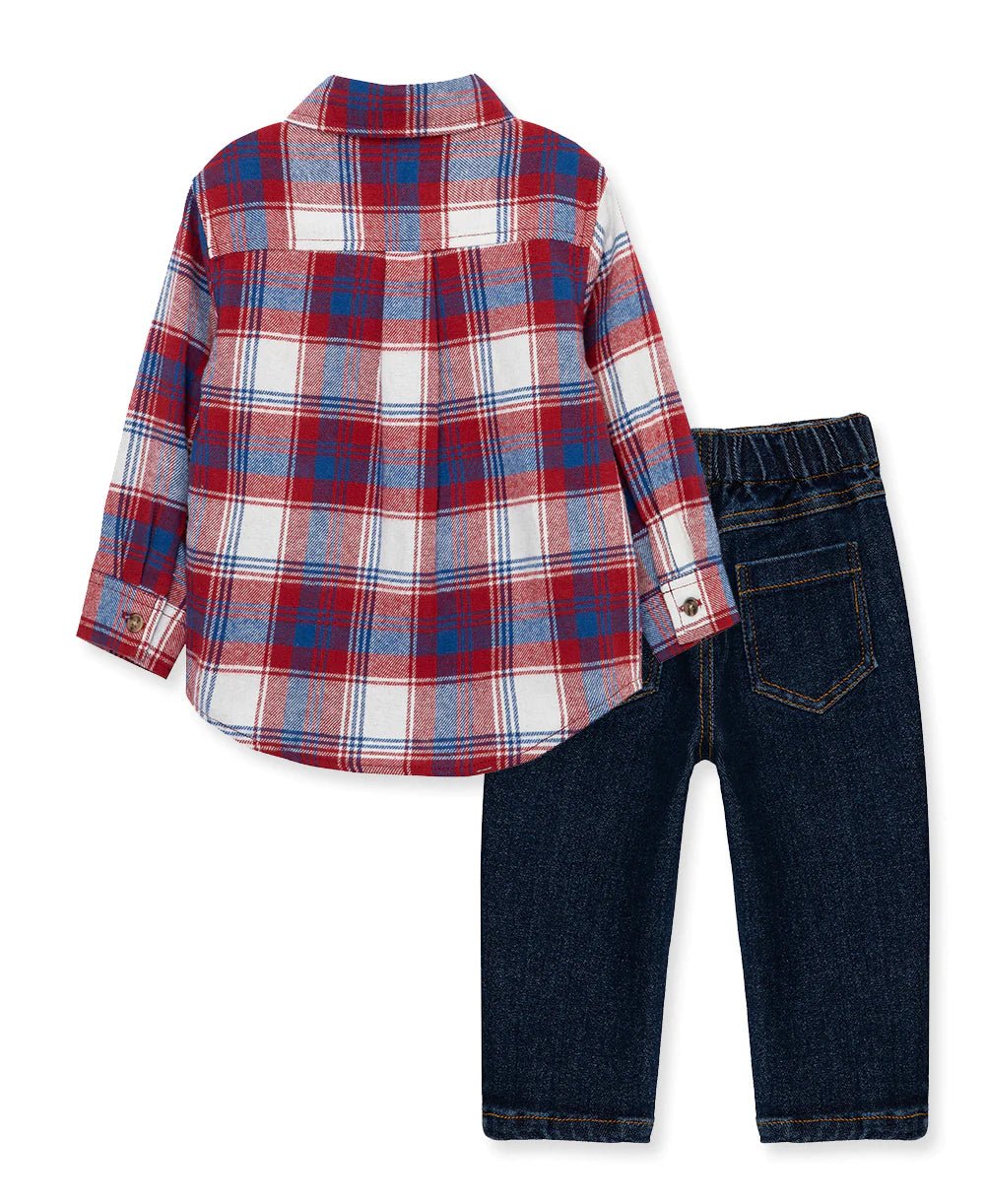 Red Plaid Woven Set