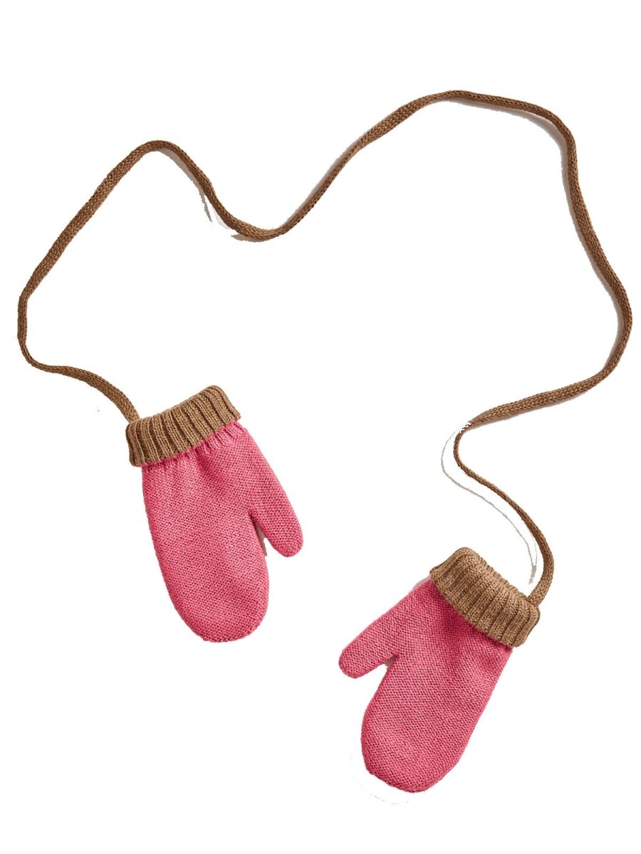 REVERSIBLE MITTENS, ROSE
