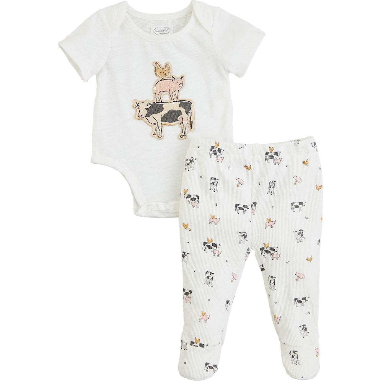 Mud Pie Farm Friends Crawler Set