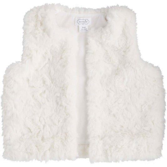 Mud Pie Ivory Fur Vest
