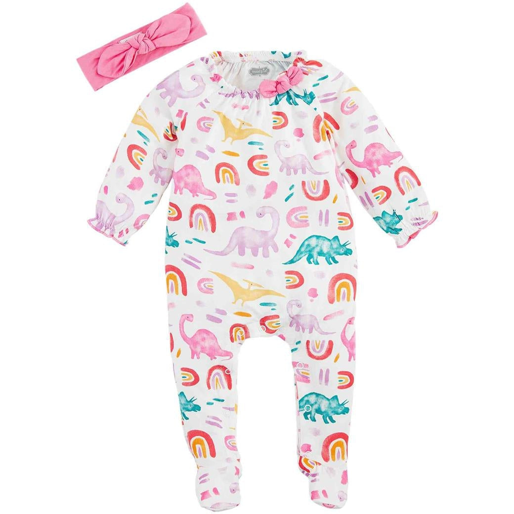 Mud Pie Dino Sleeper & Headband Set