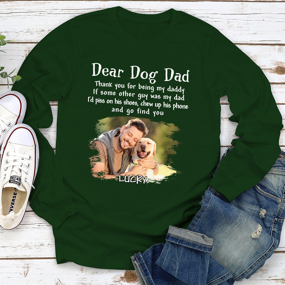 My Dearest Dad - Personalized Custom Long Sleeve T-shirt