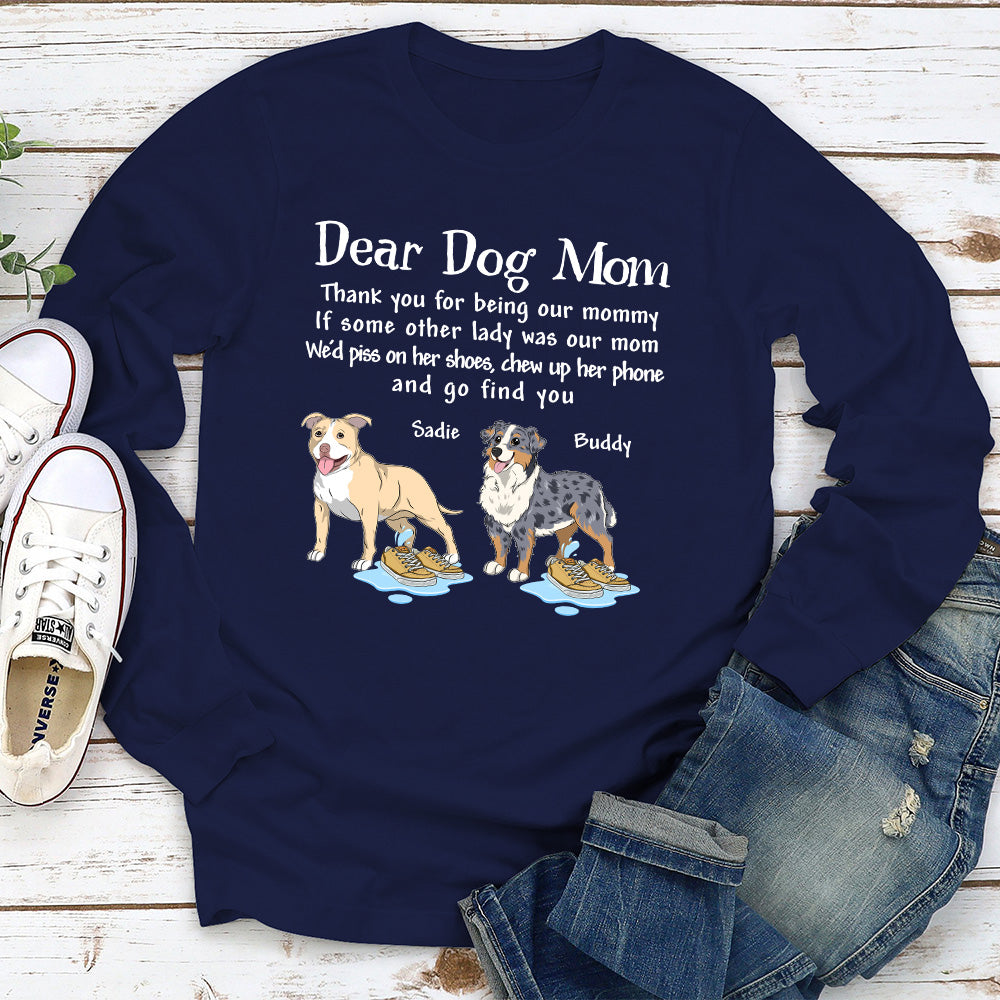 My Dearest Dad - Personalized Custom Long Sleeve T-shirt