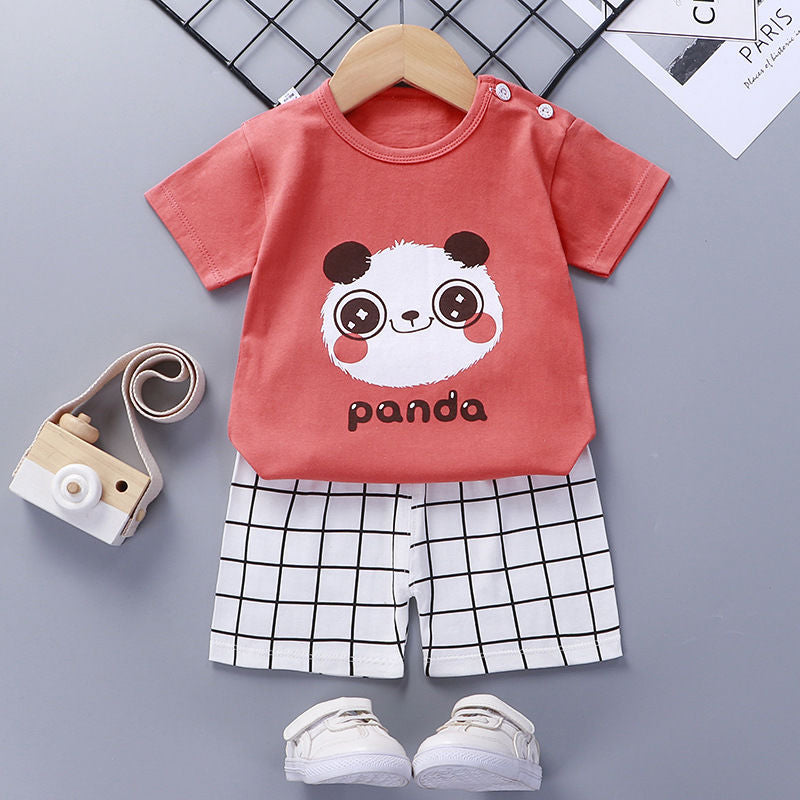 Children's Short-Sleeved Cotton Suit