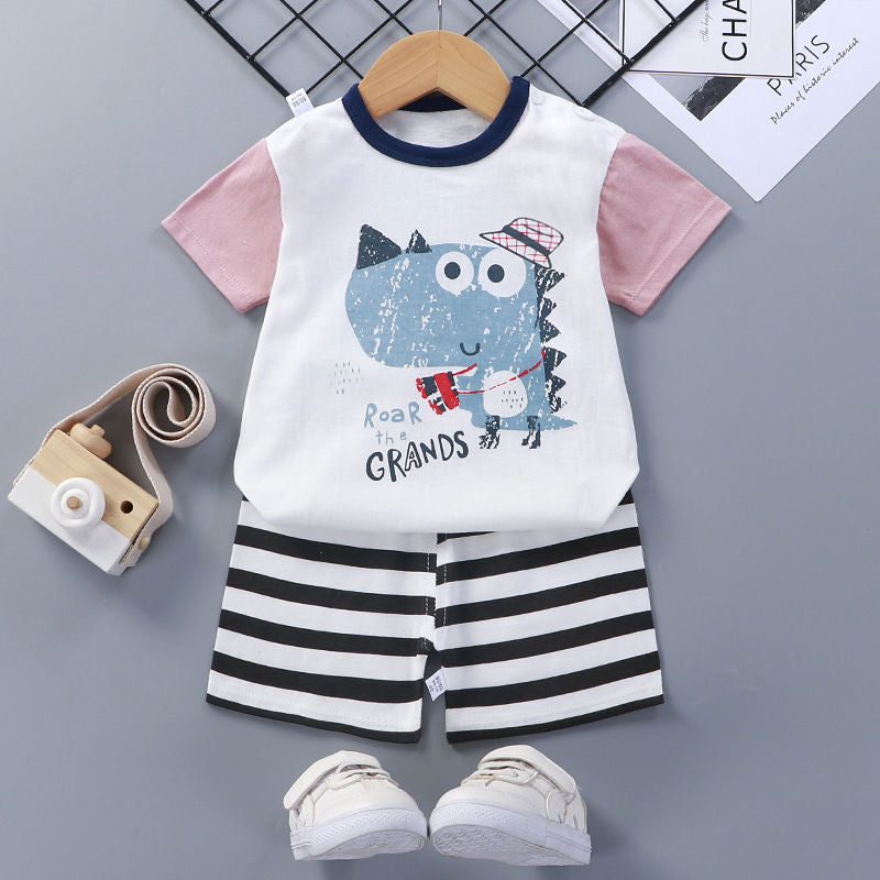 Children's Short-Sleeved Cotton Suit