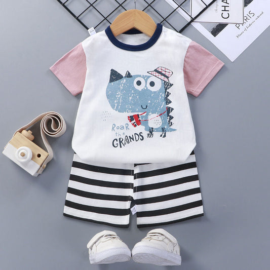 Children's Short-Sleeved Cotton Suit