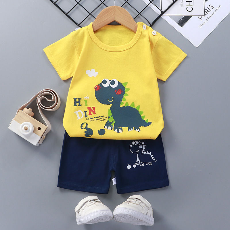 Children's Short-Sleeved Cotton Suit