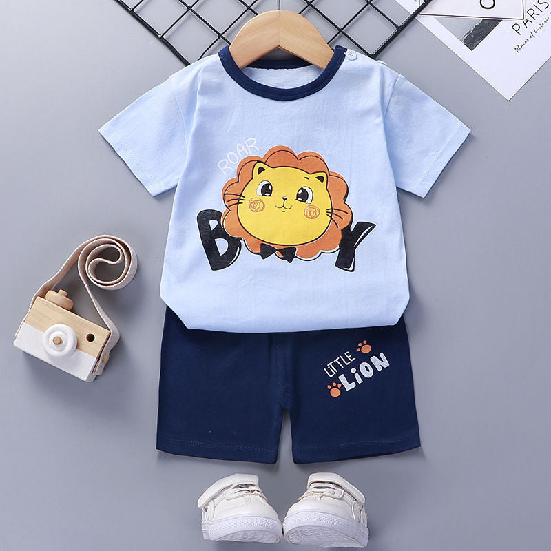 Children's Short-Sleeved Cotton Suit