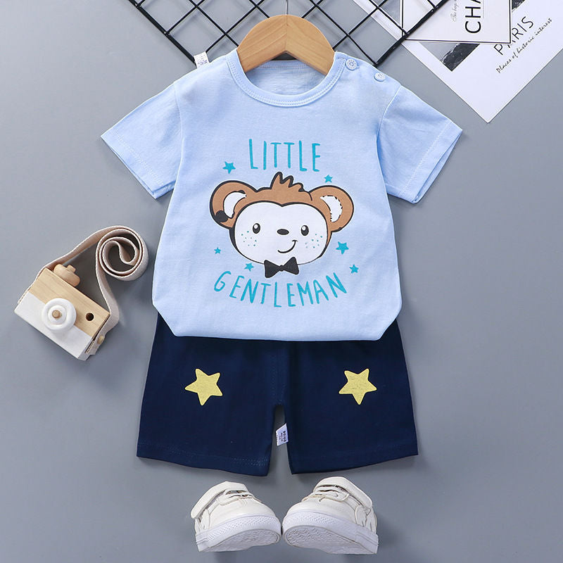Children's Short-Sleeved Cotton Suit