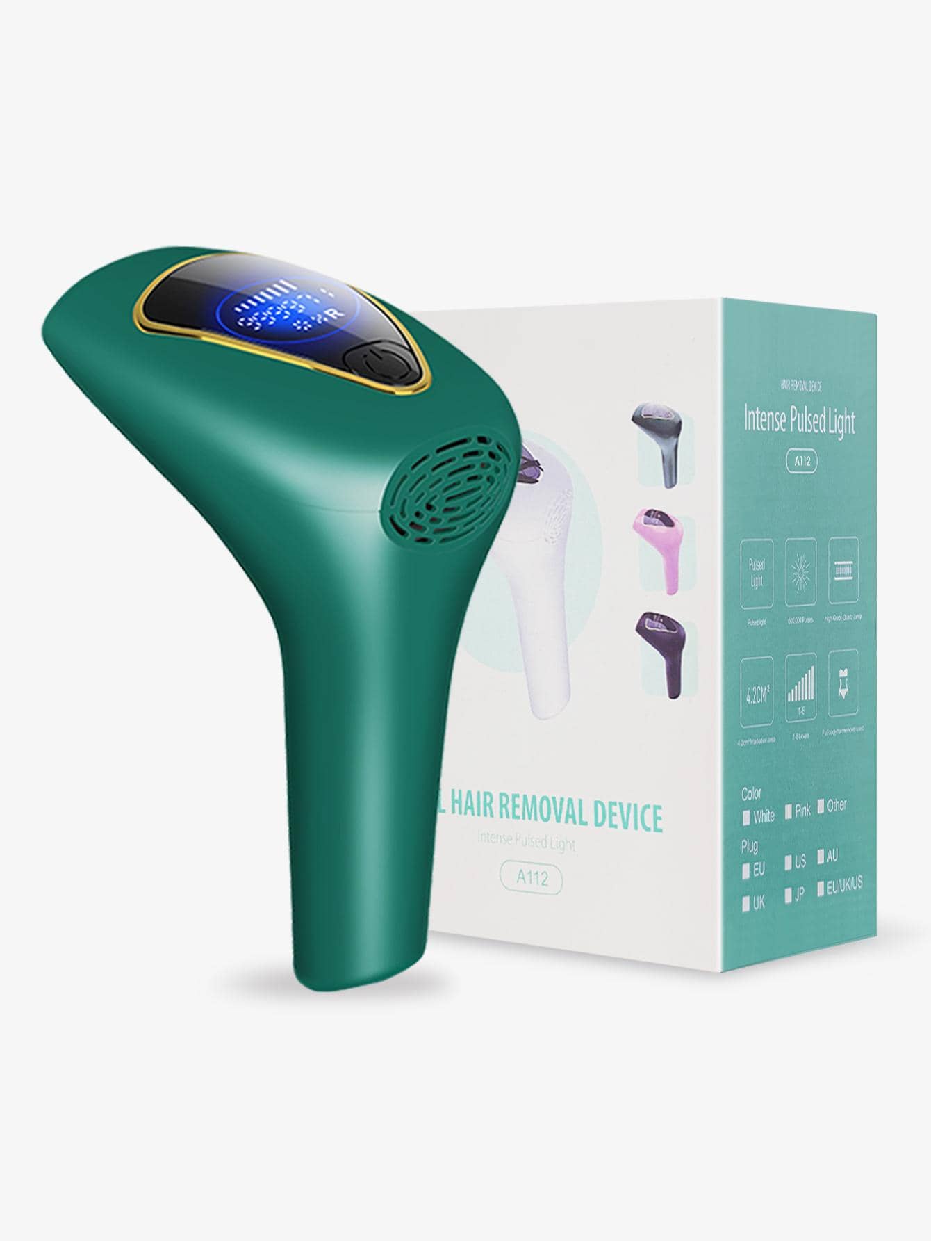 1pc ABS Laser Hair Removal, Modern 8 Level LCD Display Electric Epilator For Body