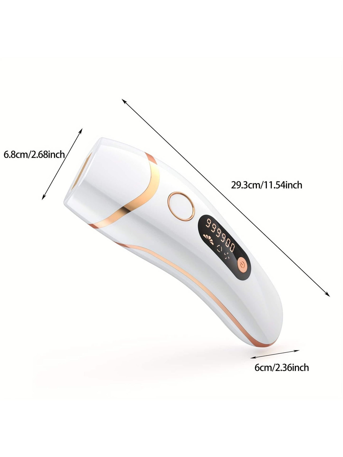 1pc White Household Depilator With 9 Levels Of Intensity, Automatic And Manual Working Modes