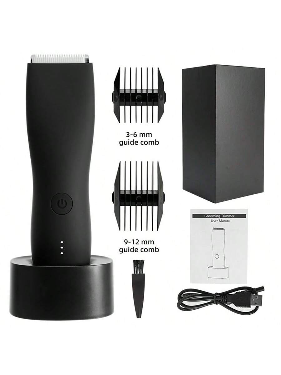 1pc Usb Rechargeable 800mah Lithium Battery Hair Trimmer For Men And Women, Electric Hair Clipper And Epilator For Whole Body, Wet/dry, Waterproof, Ceramic Safety Blade, Quiet