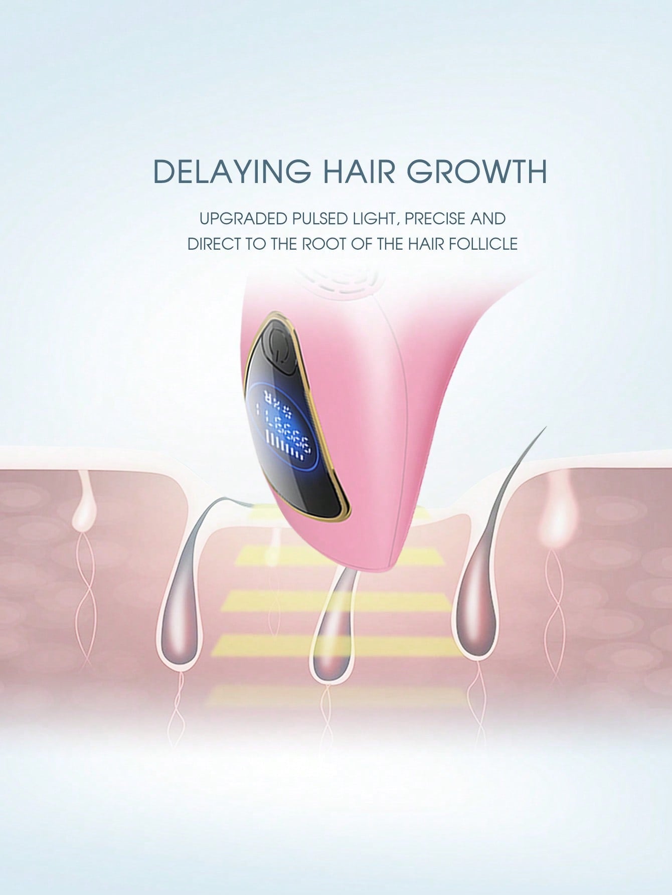 1pc Pink Plug Powered Epilator 990,000 Flashes Hair Removal Device for Women Arms A8A203-2