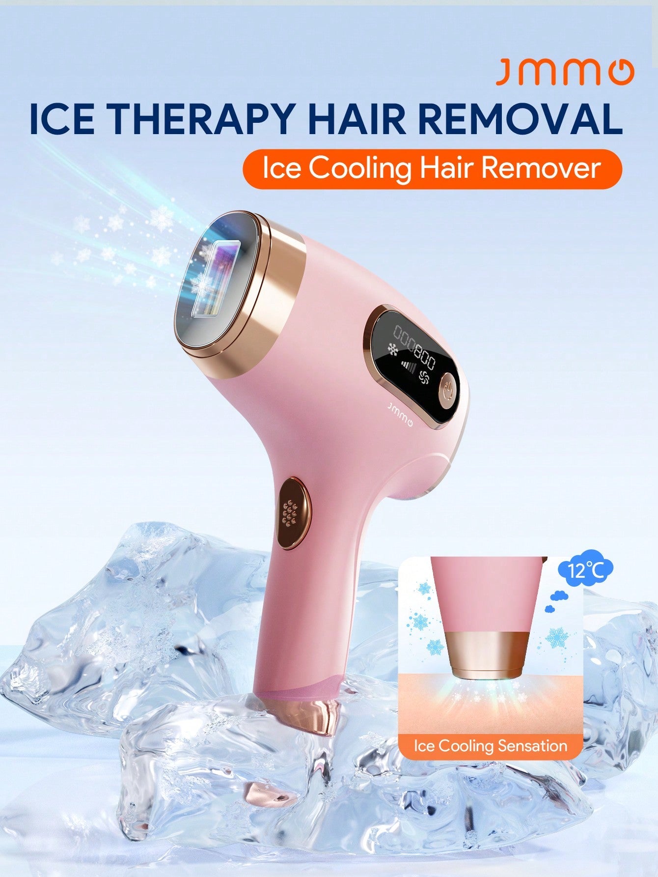 JMMO Portable Hair Removal Device At-Home Permanent Hair Removal Device,Painless And Safe Hair Removal For Women's Face Body Arms Legs Bikini Area - US Plug