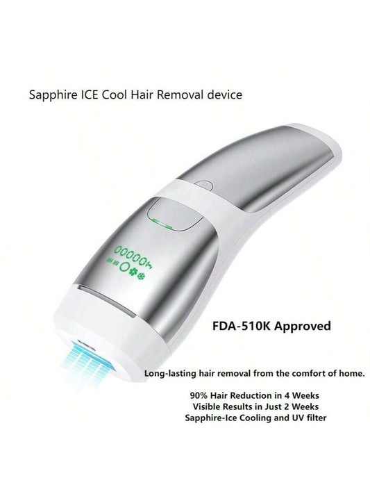 Sapphire Hair Removal Device For Women Men At Home  Permanent For Facial Legs Arms Bikini Line Whole Body Treatment