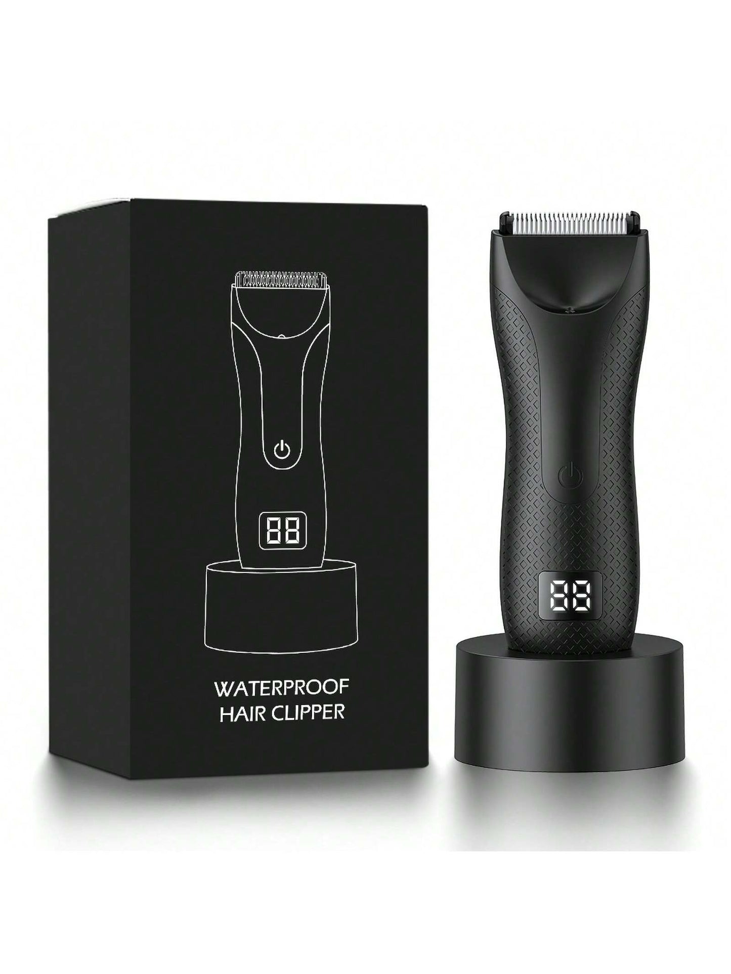 1pc Rechargable 500mAh Portable Handheld Body Hair Clipper SMT036BK