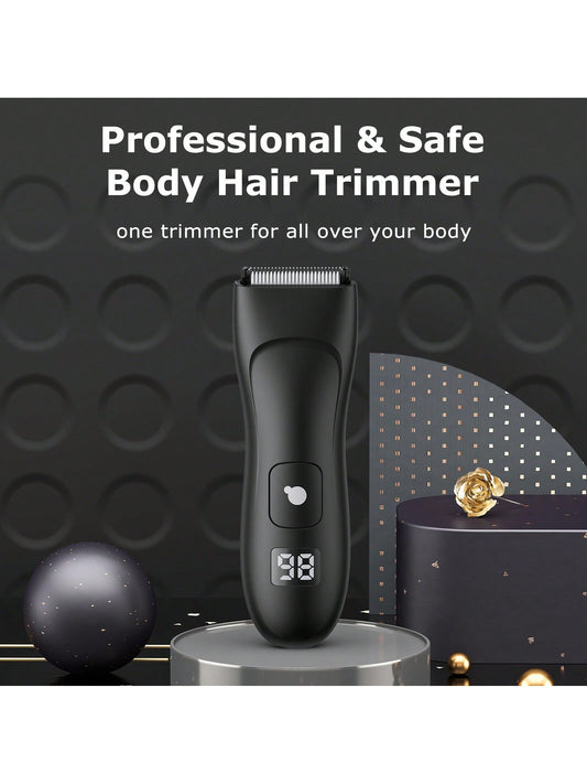 Professional Groin&Body Manscape Trimmer For Men, Electric Ball Shaver Replaceable Ceramic Blade Groomer, Pubic Grooming Clipper Male Razor Fully Waterproof Bikini Trimmer For Women, Best Gifts For Love, Mens Grooming Kit SMT030
