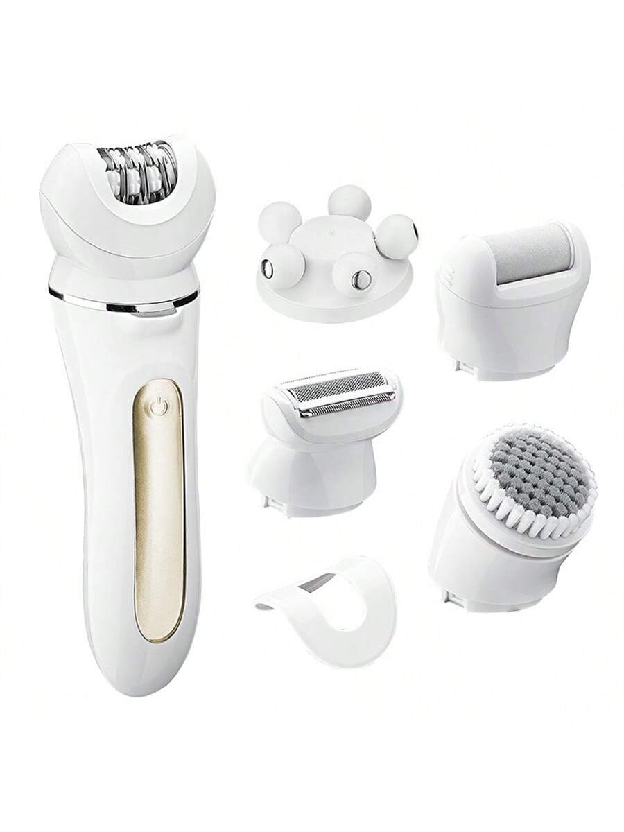 Electric Razor - Shaver - Trimmer For Women: 5 In 1 Painless Body Razors And Facial Hair Remover - Rechargeable Hair Removal Kit For Face Body Leg Bikini Underarm Arm