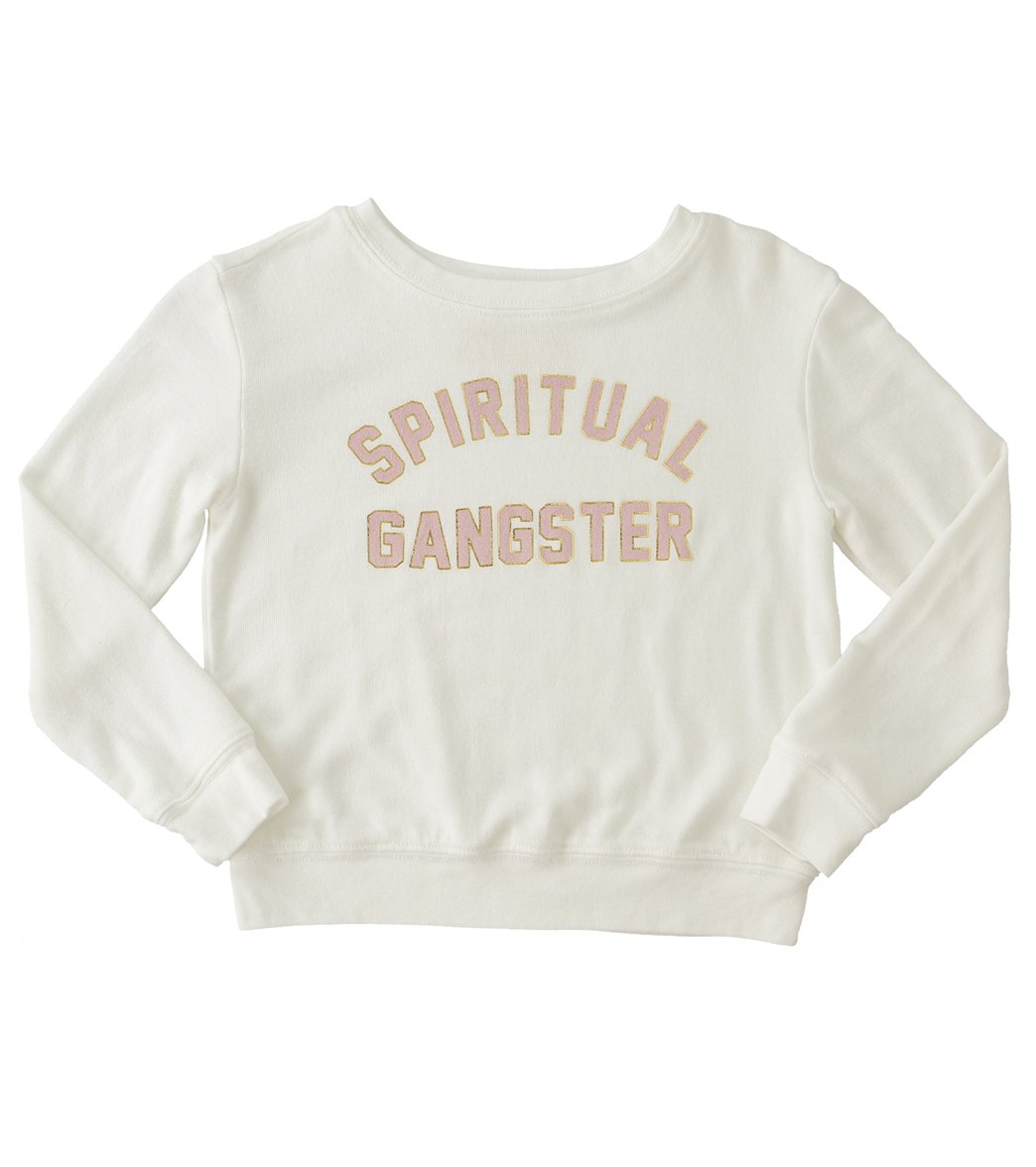 Spiritual Gangster Toddler Girls SG Collegiate Arch Savasana Pullover - 8