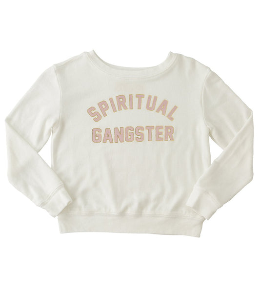 Spiritual Gangster Toddler Girls SG Collegiate Arch Savasana Pullover - 8