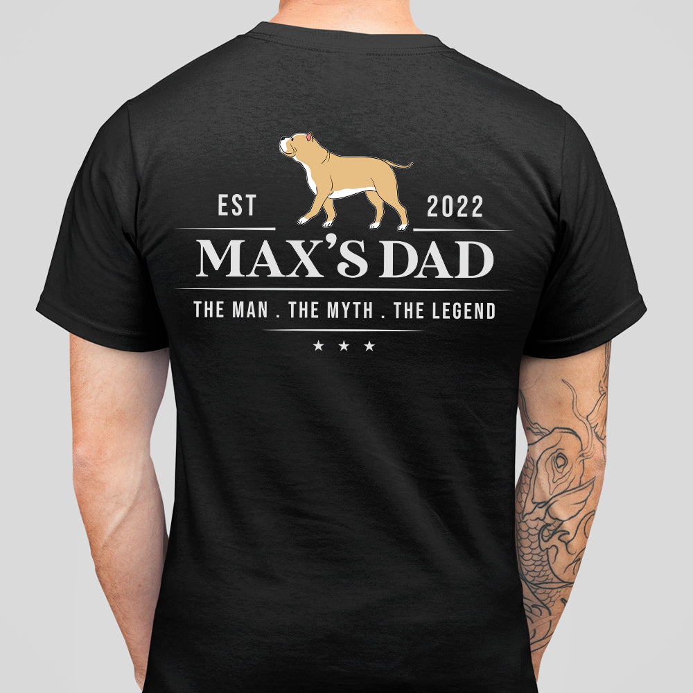 Dog Dad Est Year - Personalized Custom Unisex T-shirt