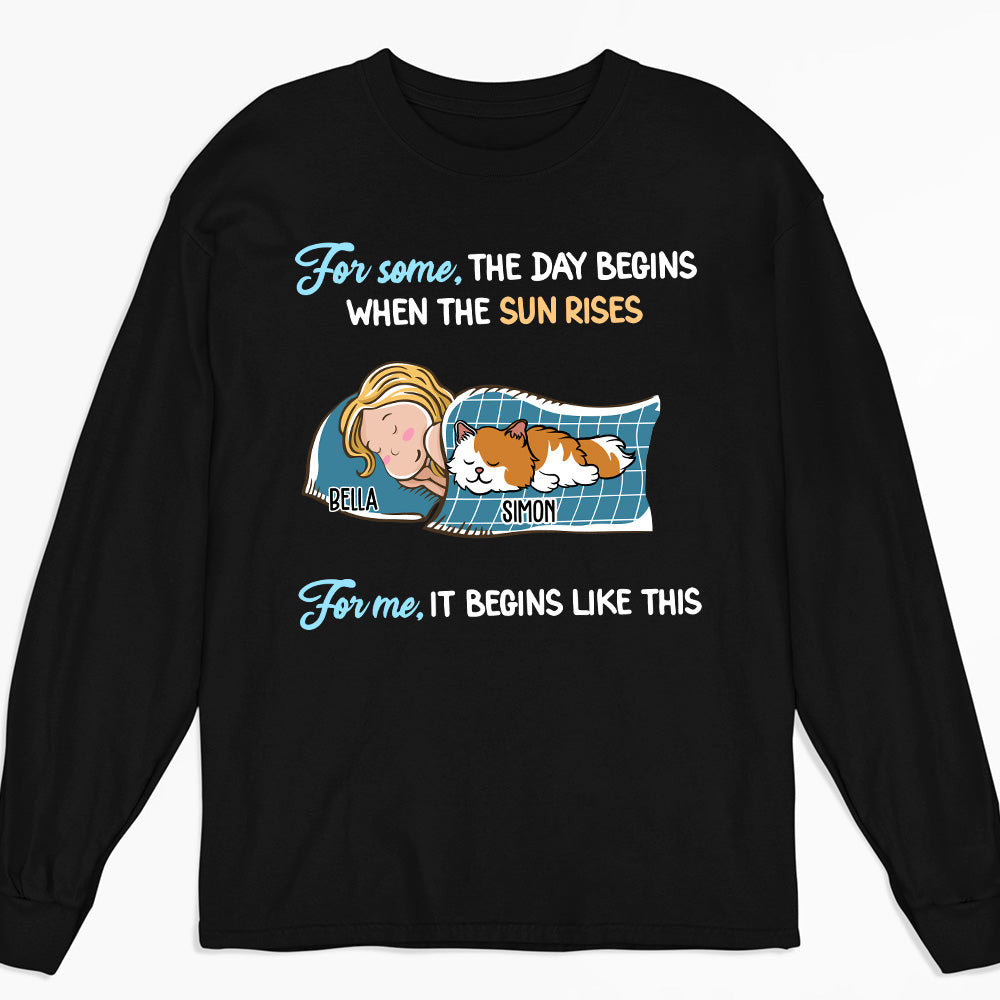 How My Day Begins - Personalized Custom Long Sleeve