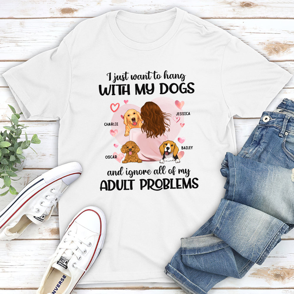 Hang With My Dog - Personalized Custom Unisex T-shirt