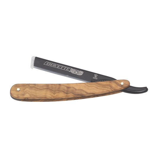 DOVO Solingen Shavette Straight Razor: Olive Wood