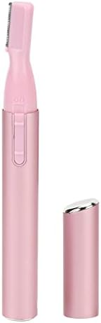 Eyebrow Trimmer, Facial Hair Removal Device, Womens Facial Hair Remover, Aluminum Mini Electric Portable Gentle Facial Hair Remover, Pink