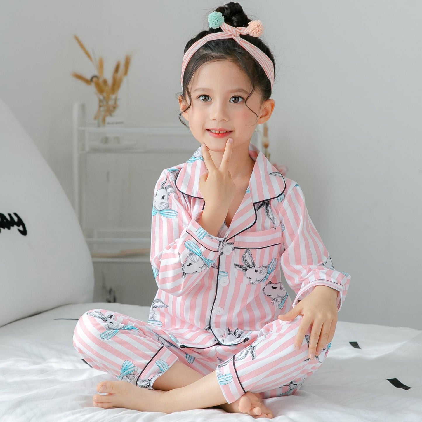Cotton Striped Pajamas for Kids