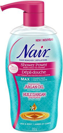 Nair Hair Remover Shower Power Cream with Moroccan Argan oil and Orange Blossom - Legs & Body | 312g