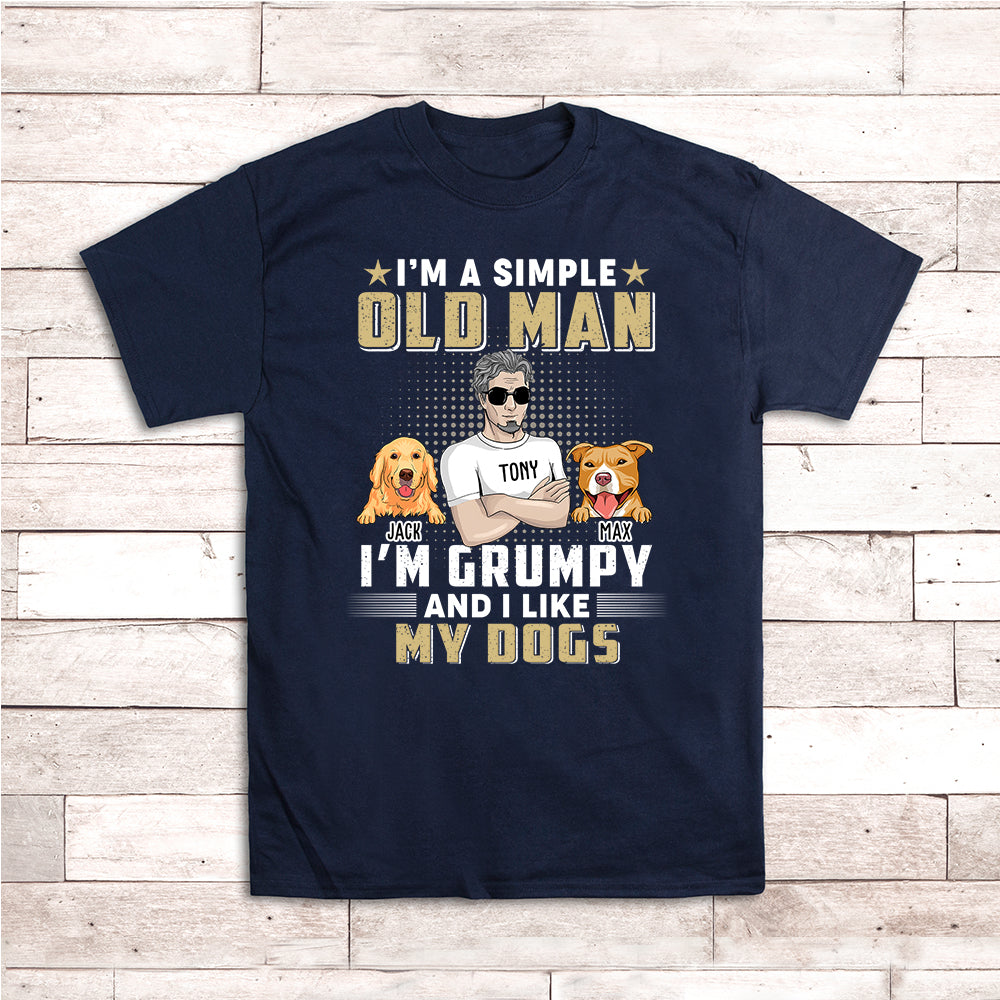 Grumpy Simple Old Man - Personalized Custom Unisex T-shirt