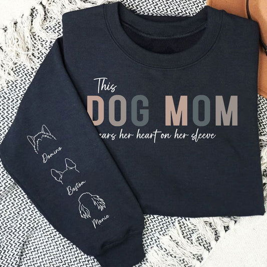 This Dog Mom - Personalized Custom Long Sleeve T-shirt
