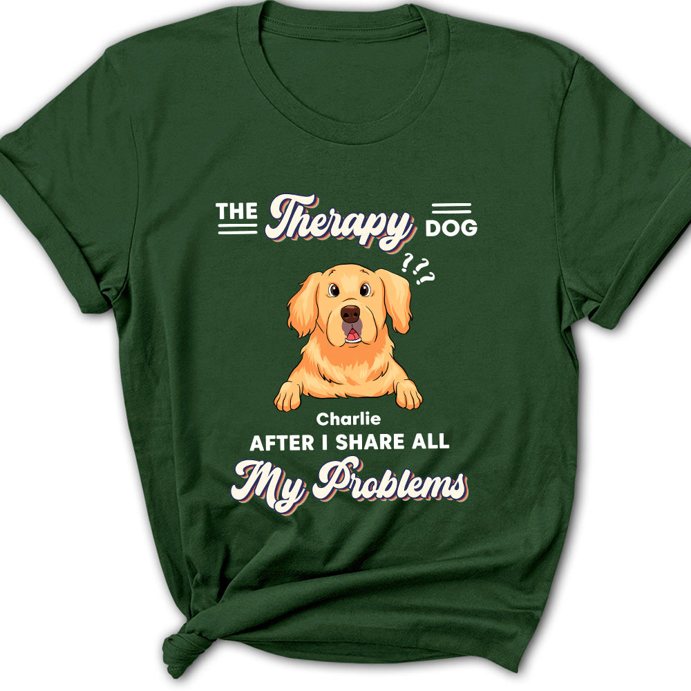 The Therapy Dog - Personalized Custom Women's T-shirt