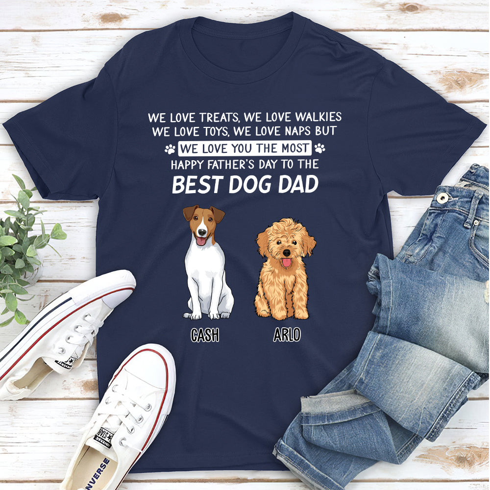 To Our Best Dog Dad - Personalized Custom Unisex T-shirt