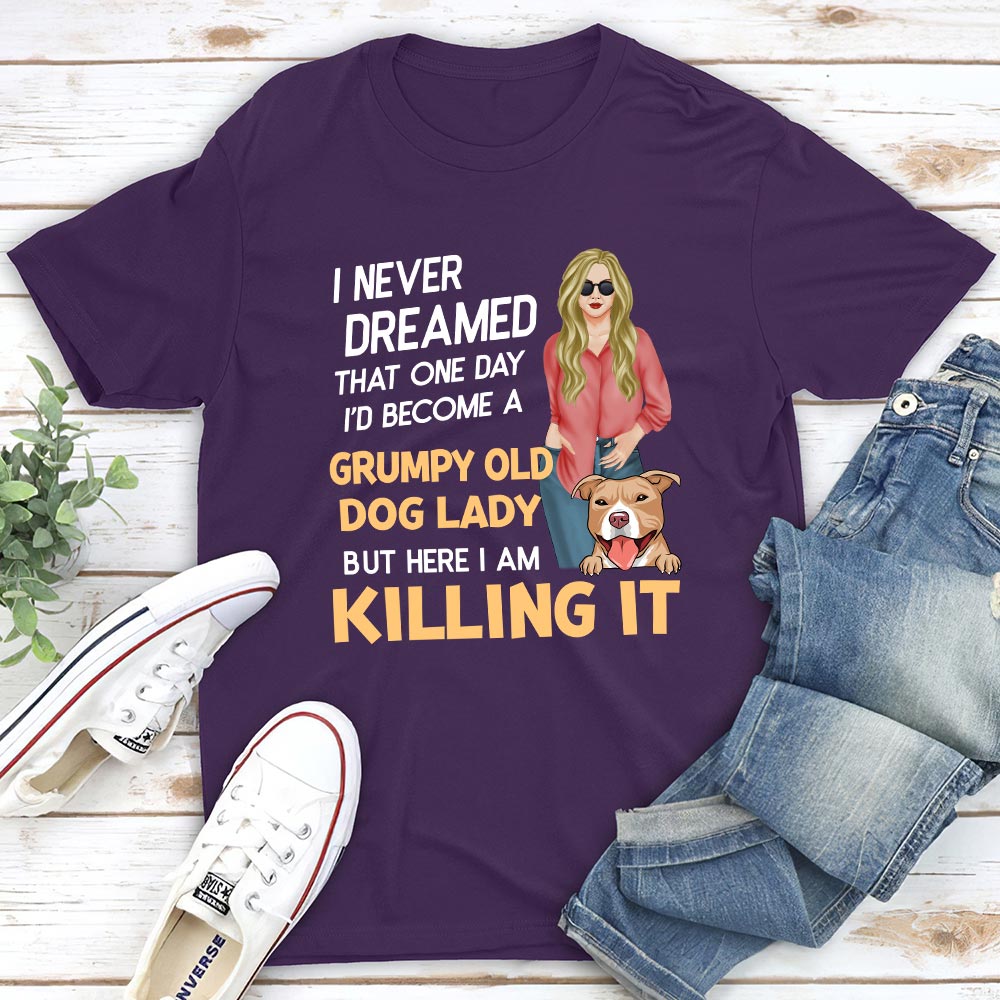 Dog Lady - Personalized Custom Premium T-shirt
