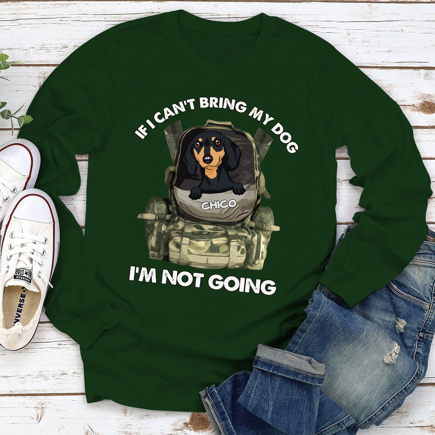 I'm Not Going - Personalized Custom Long Sleeve T-shirt