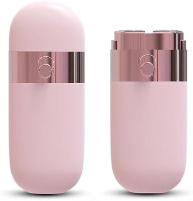 Painless Electric Razor Bikini Trimmer for Women,Wet and Dry Facial Hair Remover with LED Light, USB Rechargeable,2 Blade Shaver for Chin/Upper Lip/Peach Fuzz(Pink)