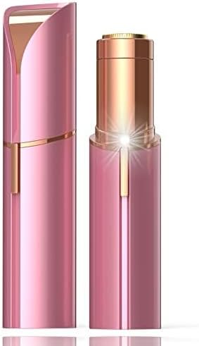 Facial Hair Removal for Women, Hair Removal for Women(USB Rechargeable), Facial Hair Razors, 100% Painless Hair Remover with LED Light for Women Face Peach Fuzz, Upper Lip, Chin, Body (Rose Gold)