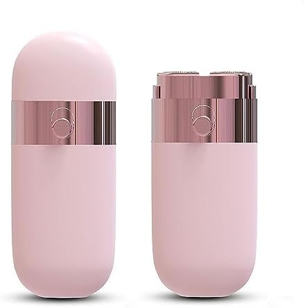 Facial Hair Remover for Women,Portable Painless Electric Shaver Device for Face, Chin,Upper Lip and Arms with LED Light(Pink)