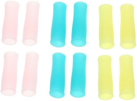 BIUDECO 12pcs Dead Skin Shears Protective Case Nail Art Tweezers Manicure Tool Handle Sleeve Manicure Scissors Covers Tweezers Caps Silica Gel Pointed Hat Tweezers Tip Protector