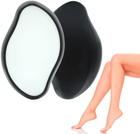 Crystal Hair Eraser | Reusable Exfoliation Flawless Magic Removal Stone for Men and Women Painless Remover Tool for Back, Arms, and Legs Washable and Portable Shaving Epilator for Smooth Skin Black