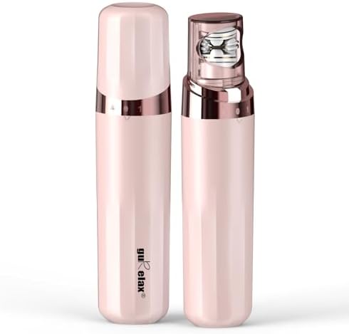 Gurelax Hair Removal Epilator for Women, Facial Epilator Hair Remover, Plucker for Face, Chin, Arms, LED Light Epilation System, All Ages and Skin Types,with Brush, Pouch