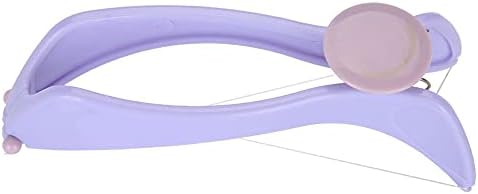 Facial Hair Removing Tool, Facial Hair Epilator Ideal Gifts Facial Hair Threading Removal Comfortable Purple Portable Facial Hair Remover with 10 Cotton Lines for Women(Glasses boxed)