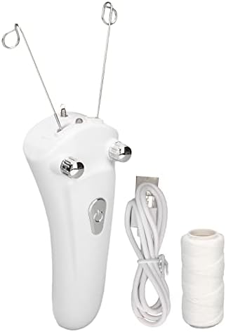 Facial Threading Hair Removal, USB Charging Electric Cordless Threader Machine with LED Light, Handheld Ladies Face Cotton Epilator for Chin Lip Arm, Women Men