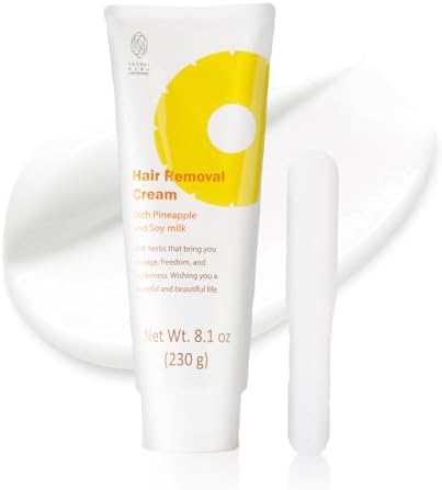 SUZUKI HERB LABORATORY Hair Removal Cream with Pineapple and Soymilk, Made in Japan, 8.1 OZ