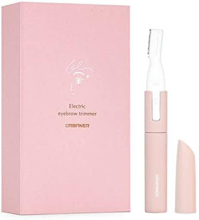 URBANER Electric Eyebrow Trimmer for Women, Small Battery Powered Pen-Shaped Facial Hair Remover, Painless for Face Chin Upper-Lip Neck Peach-Fuzz, MB-052